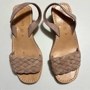 CalaXini Simply Perfect Wedge Braided Suede Sandals Made In Spain 40 US 9.5